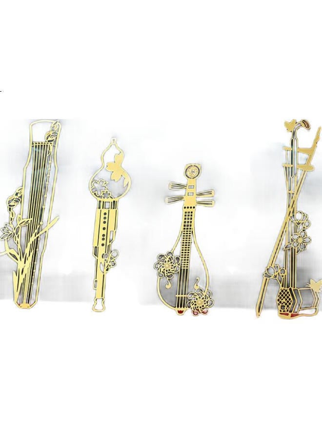 Jiaranheng Jiaran Heng Musical Instrument Bookmark Gift Box, Copper Bookmark, Chinese Style Gift, Teacher'S Day Graduation Gift, Gift For Male And Female Teachers, Gift For Classmates, Daily Gift, Thank-Teacher Banquet Souvenir, Memento - Image 1