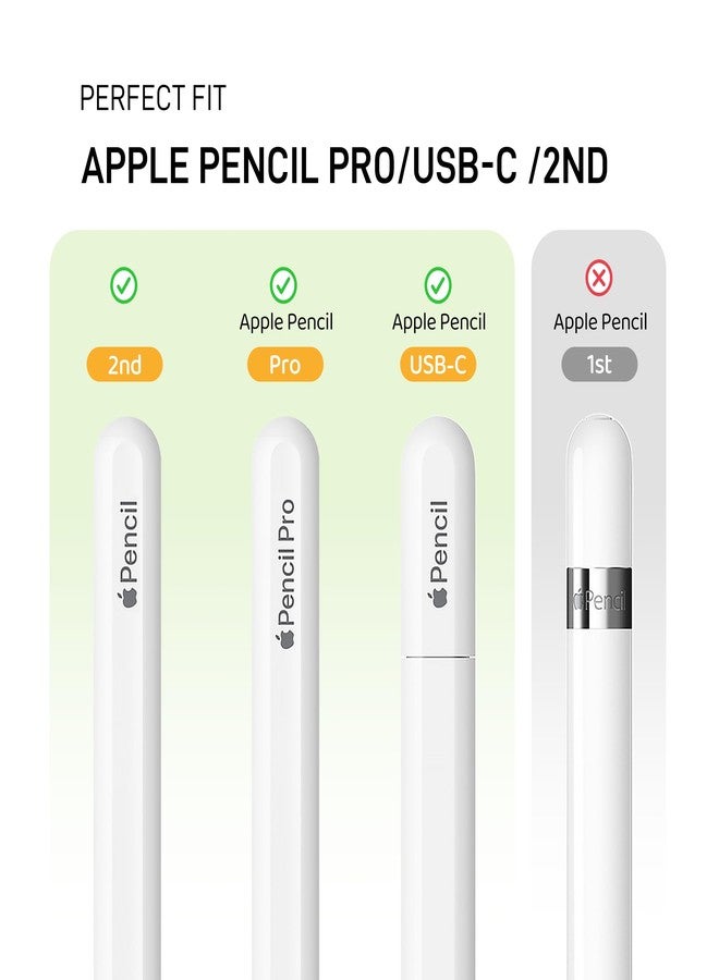 ELETIUO 4-Pack Silicone Grip Compatible with Apple Pencil Pro/USB-C/2nd Gen,Ergonomic Anti-Slip Sleeve Covers with 4 Textures for Writing&Drawing,Protective Holder Case,4 Colors - Image 3