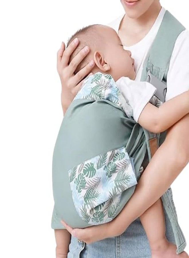 VALUEVIBES Baby Carrier Multifunctional Portable Baby Sling - Ergonomic Adjustable Cotton Shoulder Carrier for Newborns, Infants & Toddlers (Glass Green) - Image 1