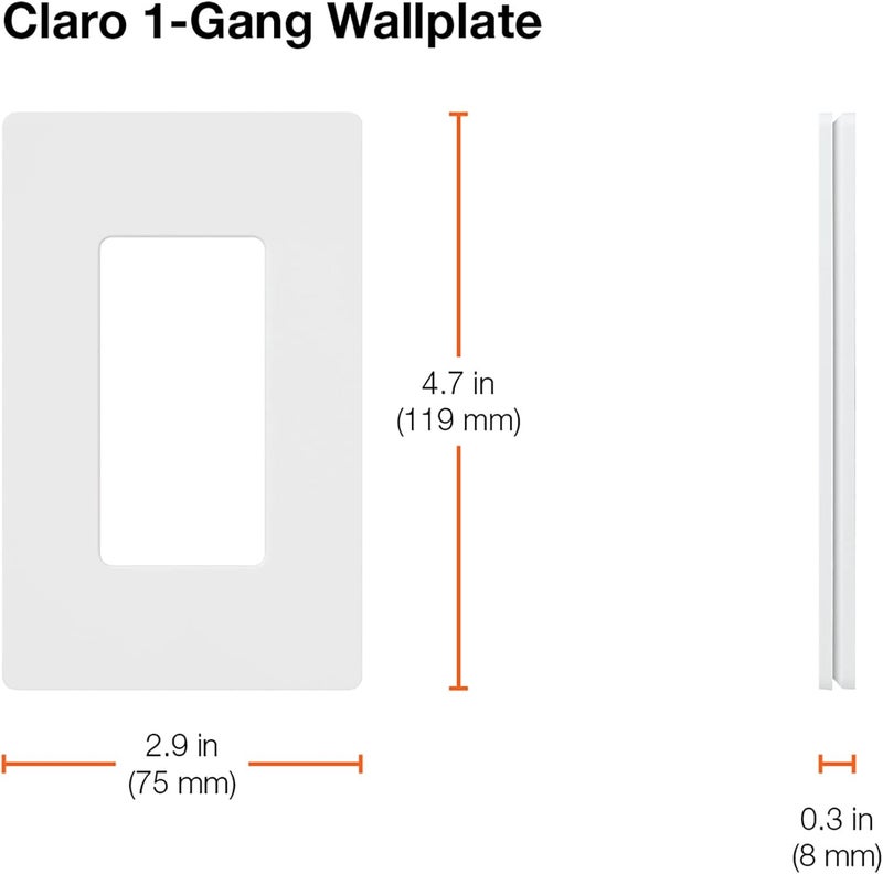 Lutron Claro 1 Gang Decorator/Rocker Wallplate in Satin Biscuit - 1 Pack - Image 3