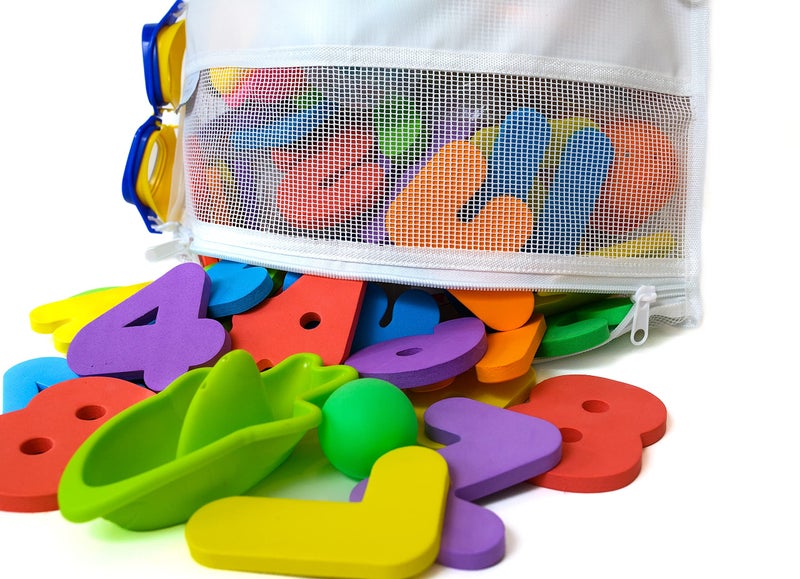 Comfylife Mesh Bath Toy Holder Organizer - The Perfect Corner Bathtub Toy Storage & Bathroom or Shower Caddy - This Multi-use Net Bag Makes Baby Bath Toy Storage Easy - For Kids & Toddlers - Image 4