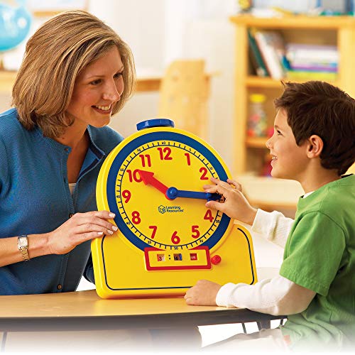 Learning Resources Primary Time Teacher 12-Hour Learning Clock, Teaching Clocks for Kids, Ages 4+ - Image 2