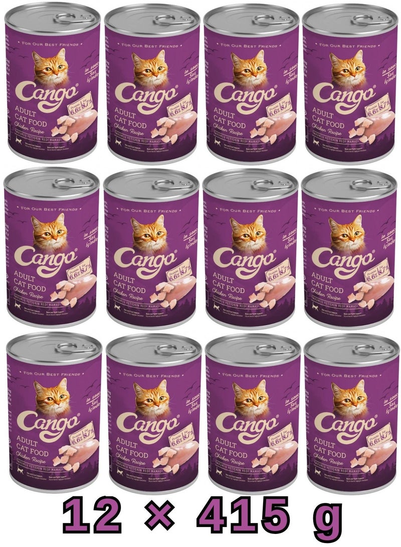 CANGO Adult Cat Food Canned - Chicken - 415g - 12 Pcs - Image 1