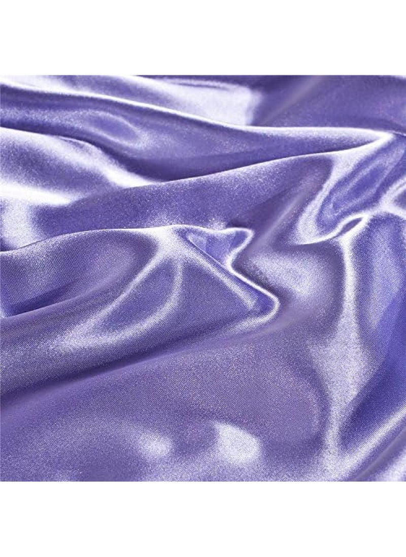 Bluejw 3-Piece Satin Sheets Queen Size Satin Bed Sheet Set,Deep Pocket Silky Satin Sheet Set With 1 Flat Sheet And 2 Pillow Cases Wrinkle, Fade, Stain Resistant  - Image 2
