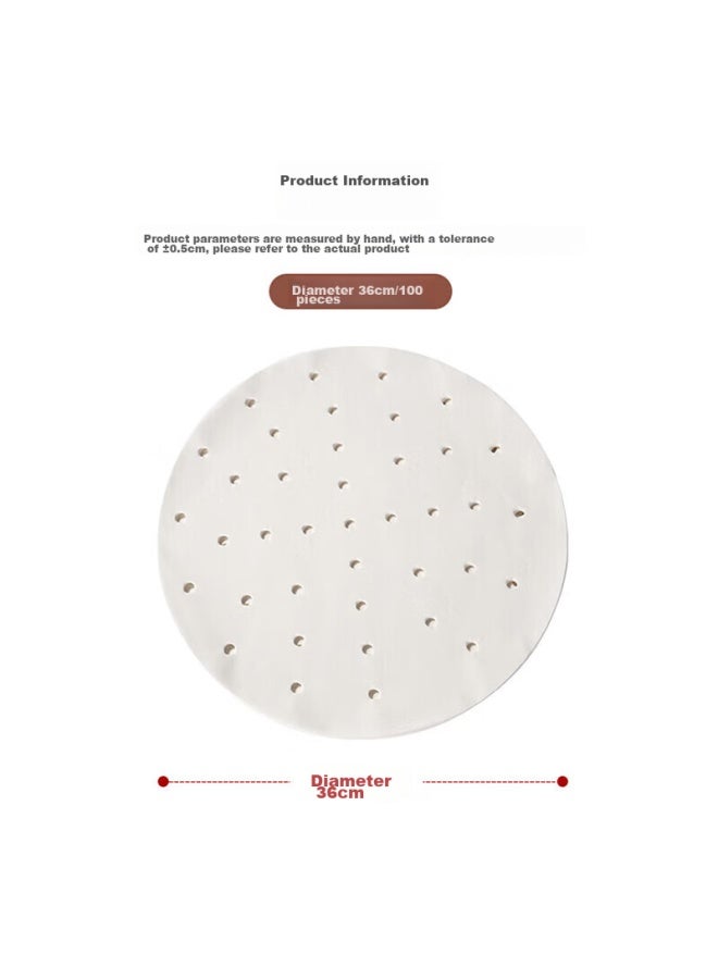MAX COOK Maxcook Steamer Paper, Dumpling Liner, Steamed Bun Paper, Steamer Rack Paper, Disposable, 100 Sheets, Diameter 36cm, Mcpj3638 - Image 4