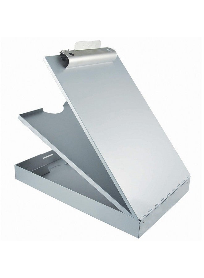 Metal Clipboard With Storage Letter Size Heavy Duty Contractor Grade Clipboard Dual Storage Form Holder With High Capacity Clip Made In Usa