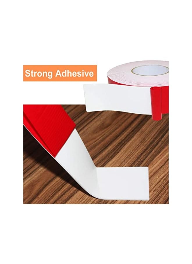 PROMASS - promass Double Sided Foam Tape, 1" x 5 yards Outdoor and Indoor Heavy Duty Strong Weatherproof Adhesive Tape for Automotive Mounting, Decorative and Trim, Car Trim Strip, Home Decor, Photo Frame (Red) - Image 1
