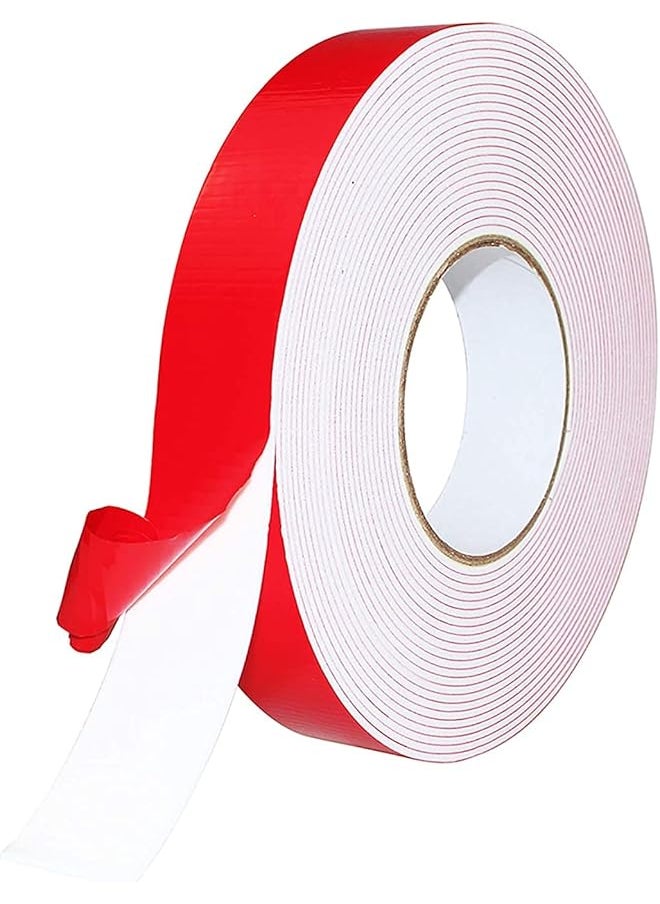 PROMASS - promass Double Sided Foam Tape, 1" x 5 yards Outdoor and Indoor Heavy Duty Strong Weatherproof Adhesive Tape for Automotive Mounting, Decorative and Trim, Car Trim Strip, Home Decor, Photo Frame (Red) - Image 1
