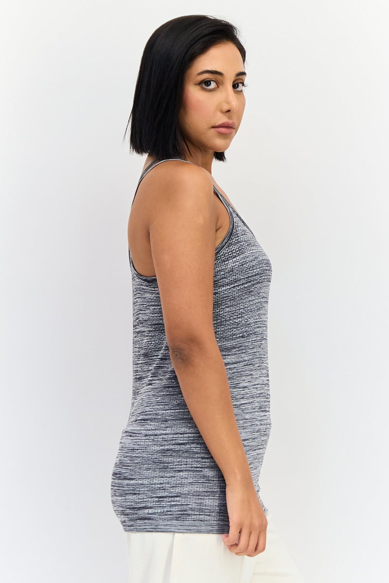 Nike Women Sportswear Fit Sleeveless Training Tank Top, Grey - Image 2