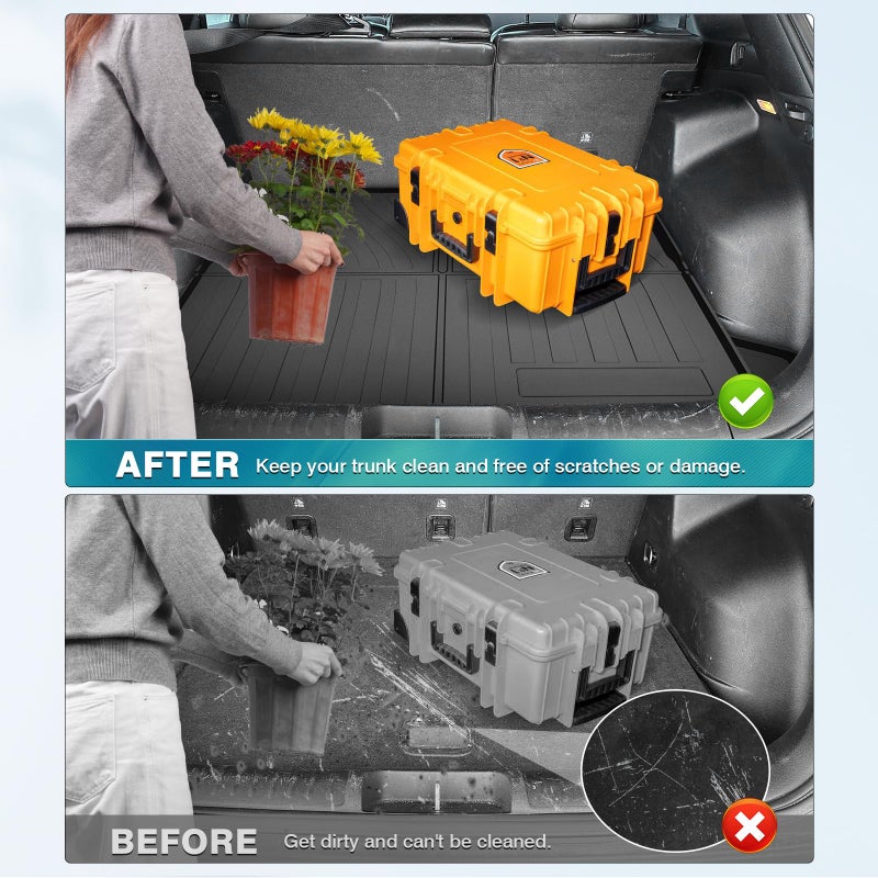 Mixsuper Custom Fit for Cargo Liner 2014-2022 Jeep Cherokee All Weather Trunk Liner Anti-Slip Durable Rear Cargo Floor Mat Black (Not for Jeep Grand Cherokee) - Image 5