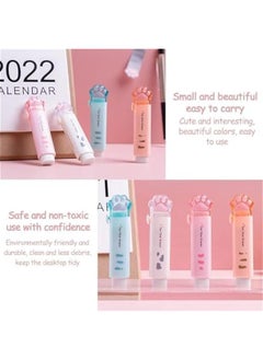 FYLX Four adorable cat paw retrable erasers for kids and students Perfect for writing and erasing in school or office Cute addition to your supply collection  - Image 2