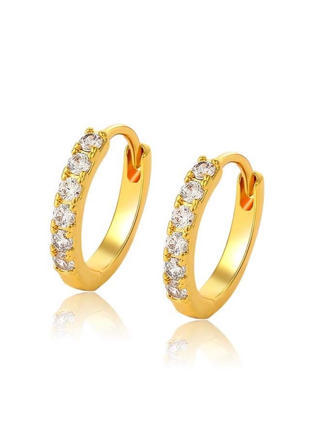 NIBEMINENT 24 Karat Gold Plated Collection Hoop Earrings  - Image 1