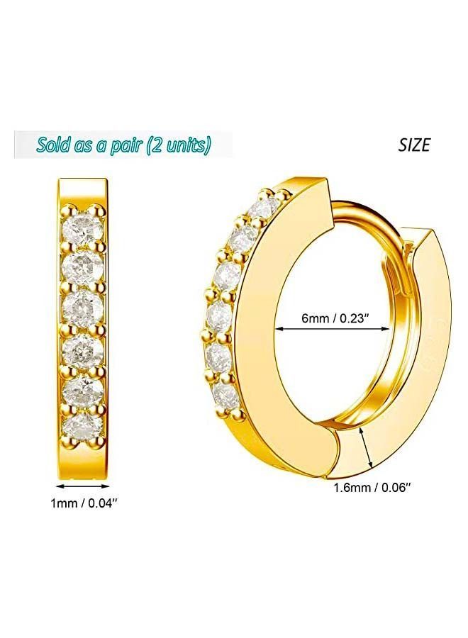 NIBEMINENT 24 Karat Gold Plated Collection Hoop Earrings  - Image 2