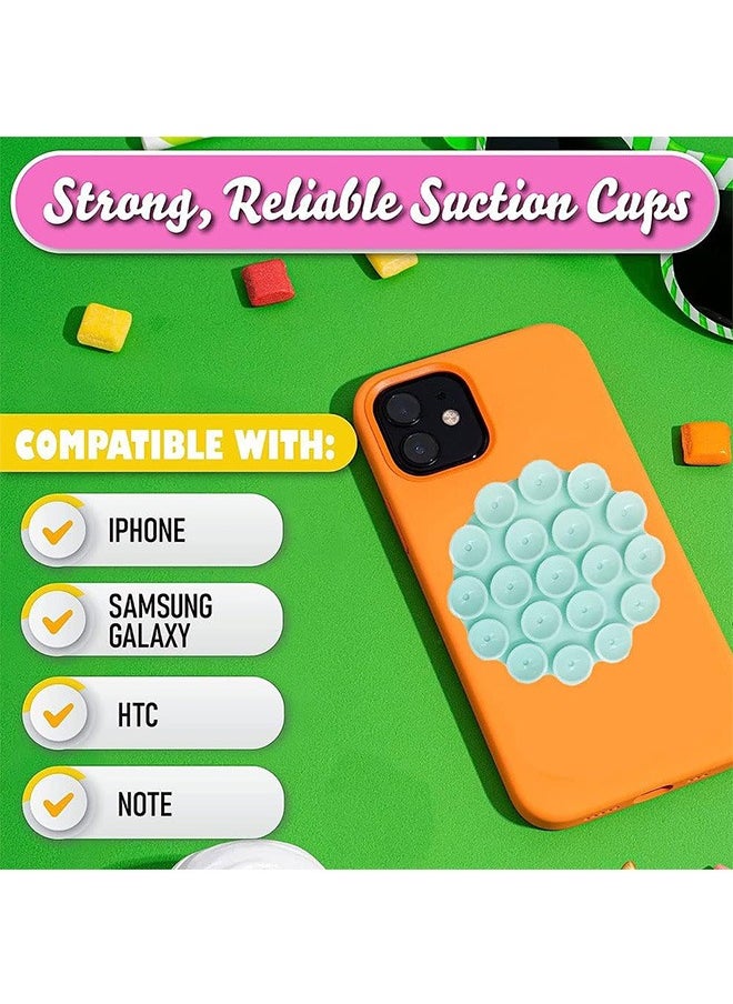Garlo - 3PCS Phone Suction Holder Back of Phone, Silicone Suction Cup Phone Case Adhesive Shower Mount, Adhesive Silicone Suction Cup Phone Holder Case, Phone Gripper Stickers On The Wall（Green,Blue,Black）. - Image 1