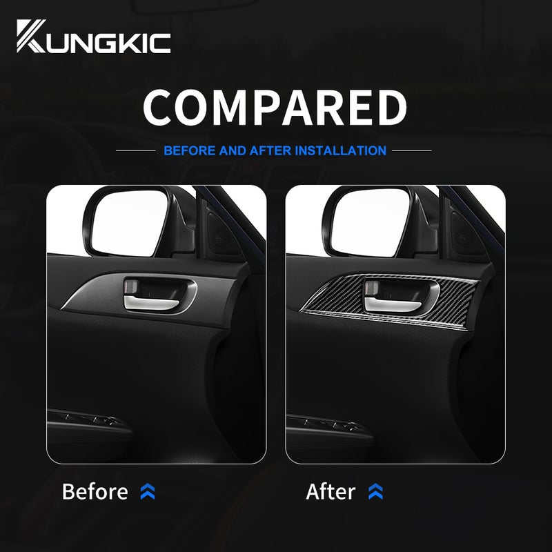 Generic Real Soft Carbon Fiber Car Door Handle Panel for Subaru Impreza 2009-2011, RHD LHD Sticker Interior Trim Accessories - Image 2