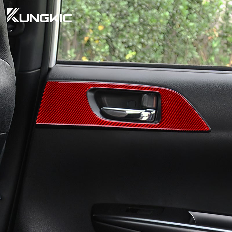 Generic Real Soft Carbon Fiber Car Door Handle Panel for Subaru Impreza 2009-2011, RHD LHD Sticker Interior Trim Accessories - Image 4