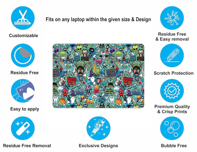 WRAP CRAFT Decal Skin Sticker Compatible with MacBook Pro 14-inch, 2021 Model Skin Designer MacBook Skin, Anti-Scratch no-Residue Vinyl Skin Sticker Wrap; MacBookPro(14,2021)-DP-085 - Image 3