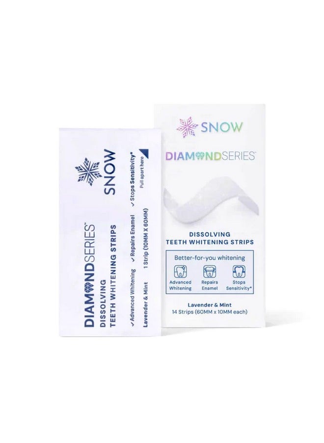 Snow - Diamond Teeth Whitening Strips | Gentle & Enamel Safe White Strips For Teeth Whitening | At-Home Dental Hygiene & Tooth Care For A White Smile | Easy & Convenient Tooth Whitening Strips | 14 Ct - Image 1