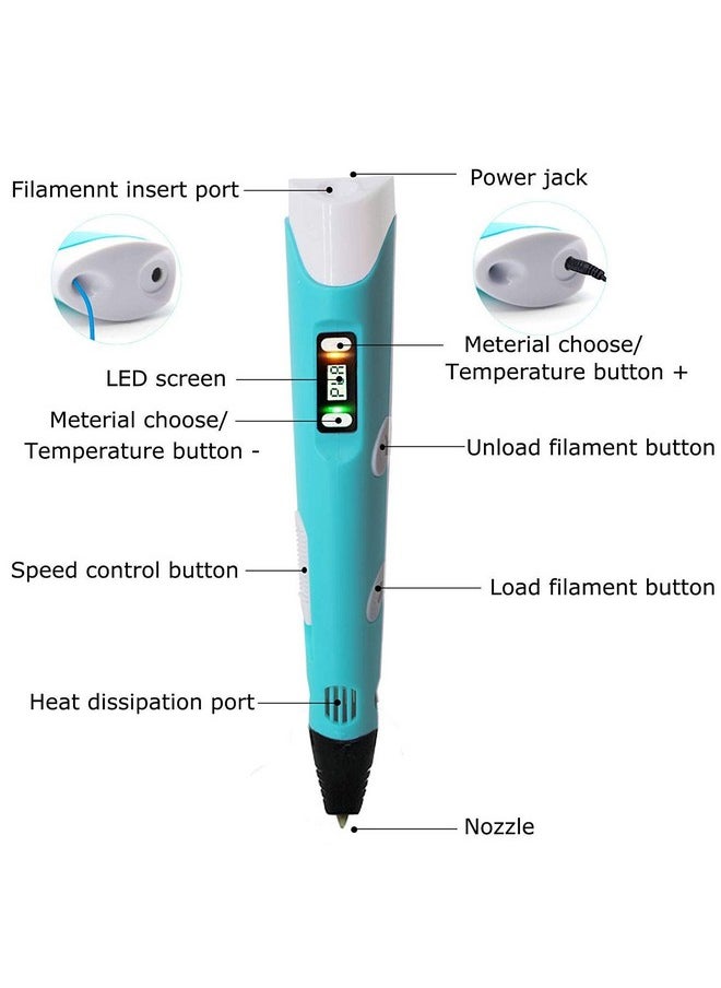 Magicwand - Imagine & Innovate 3D Pen With Lcd Display With Filament Adventure【With Adaptor】【Pack Of 1】 - Image 1