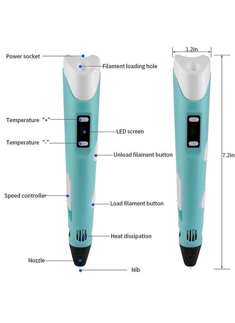 Imagine & Innovate 3D Pen With Lcd Display With Filament Adventure【With Adaptor】【Pack Of 1】