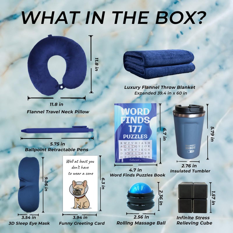 CALMCREST Get Well Soon Gifts for Men, Sympathy Gifts for Loss of Loved One, Care Package Self Care Gift for Men, Get Well Basket for Sick Friends, Thinking of You Feel Better Gift Box for Dad Brother - Image 2