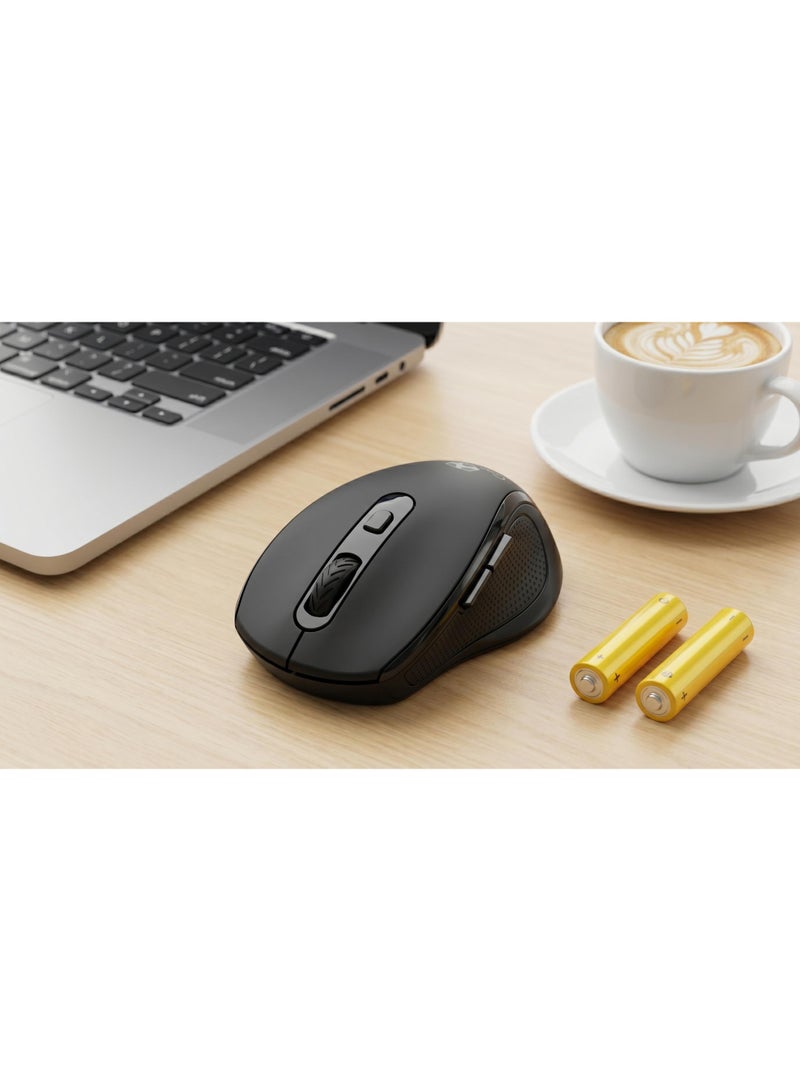 جيت واي ماوس لاسلكي من جيت واي – 2.4GHz – 6 أزرار – يعمل بالبطارية – توفير الطاقة – تتبع سلس – مدى 10 متر – لون أسود - Image 5