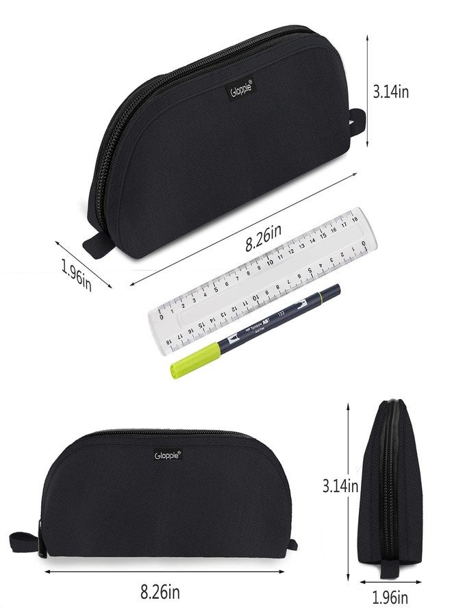 Gloppie Pencil Pouch - Practical Pencil Case, Aesthetic Simple Pencil Bag, Small Pen Holder, Back to School Supplies for Girls Boys, Black - Image 2