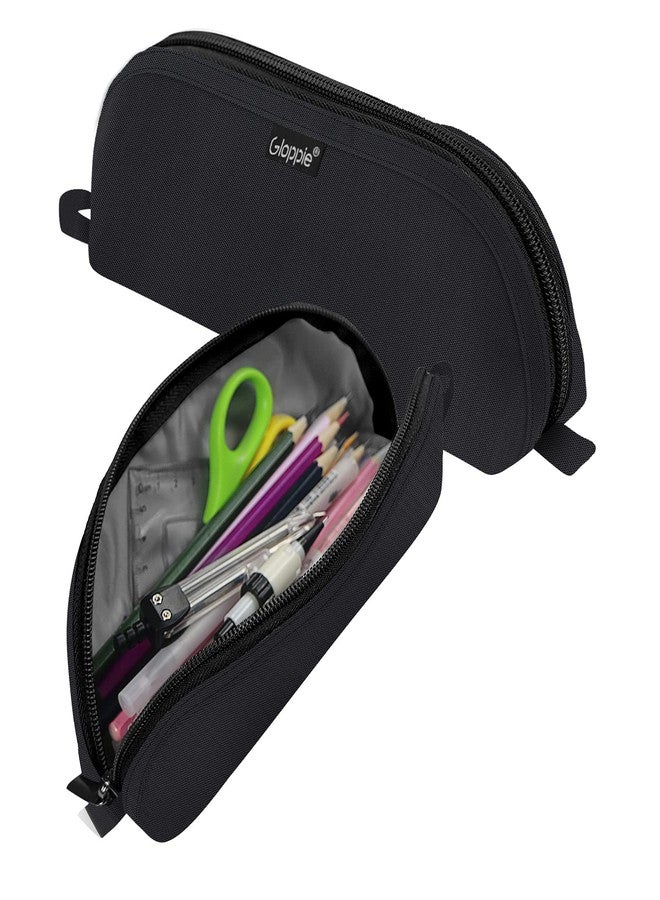 Gloppie Pencil Pouch - Practical Pencil Case, Aesthetic Simple Pencil Bag, Small Pen Holder, Back to School Supplies for Girls Boys, Black - Image 1