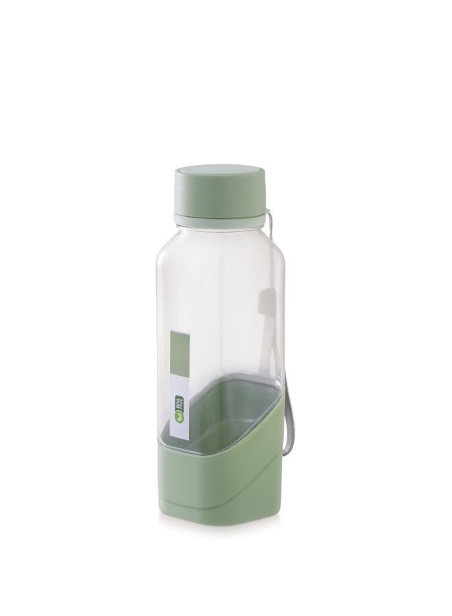 Nabhya Premium Plastic Water Bottle 1000Ml | Transparent Leak-Proof Bottle With Lid & Carry Strap | Lightweight Reusable Bottle for Daily Hydration at Home, School, Office & Travel (Green, 600ml) - Image 1