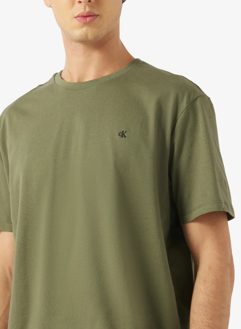 Calvin Klein Jeans  Monogram Embroidery T-Shirt for Men | Best Price UAE