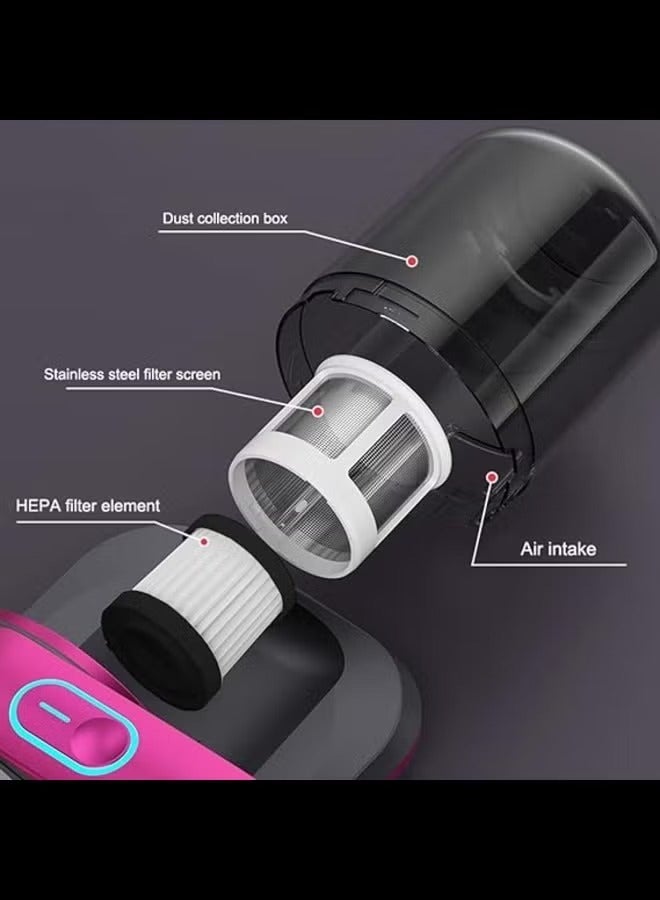 Handheld Mattress Vacuum Cleaner, Cordless Handheld Bed Vacuum Cleaner with Hepa, Effectively Clean Up Bed Sheet Pillow Couch - Image 2
