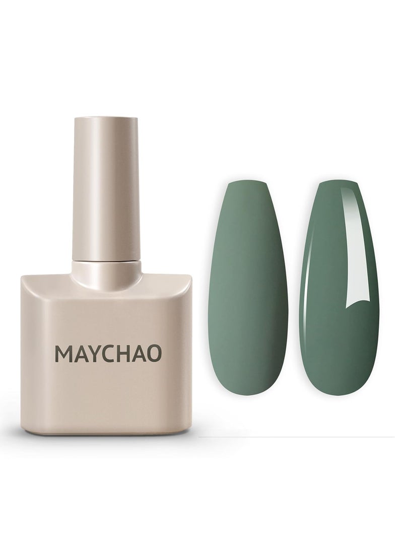 MAYCHAO - MAYCHAO 15ML Sage Green Gel Nail Polish 1Pc Green Gel Polish Soak Off UV LED Nail Gel Polish Nail Art Starter Manicure Salon DIY at Home, 0.5 OZ - Image 1