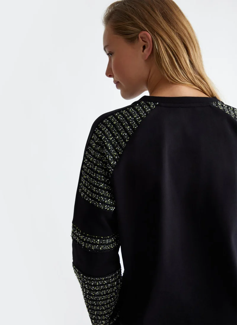 Liu Jo LurexÂ® bouclÃ© sweatshirt