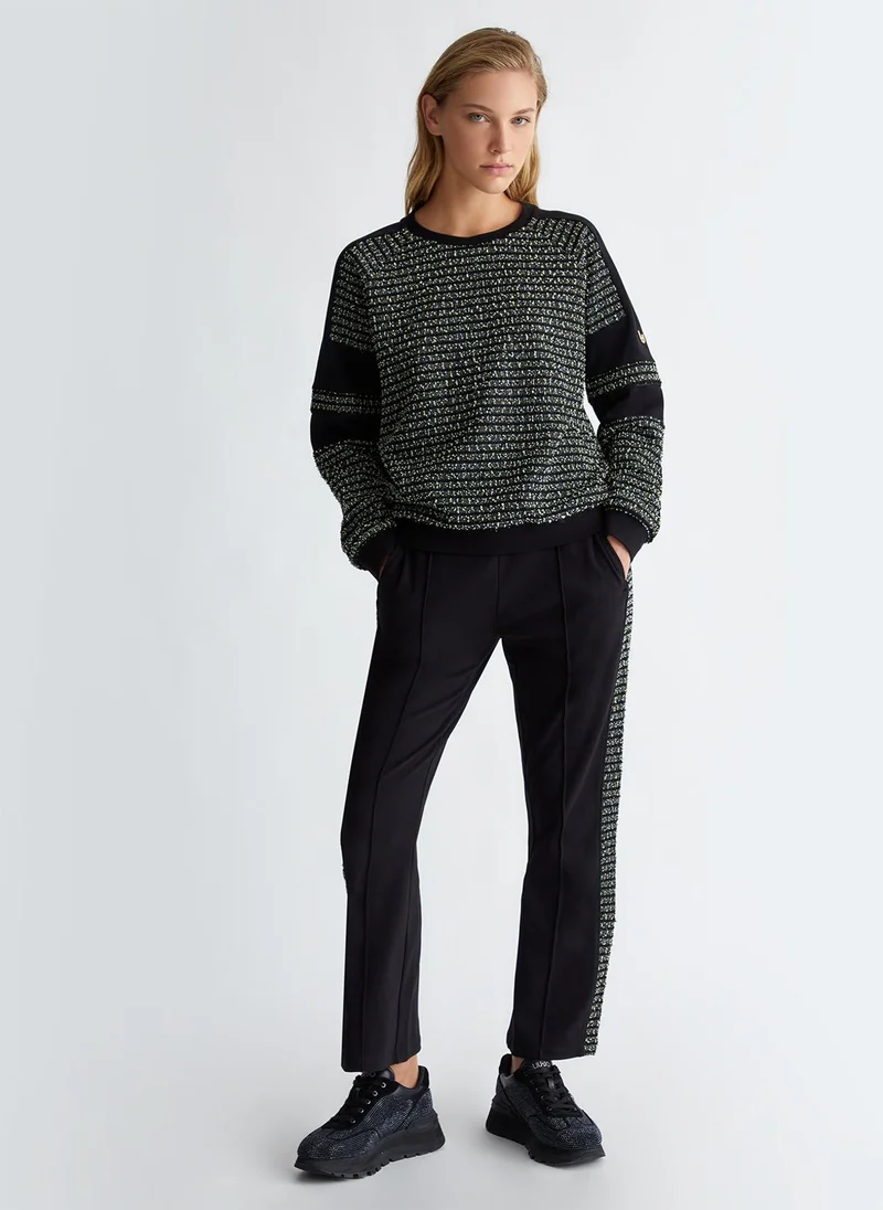 Liu Jo LurexÂ® bouclÃ© sweatshirt