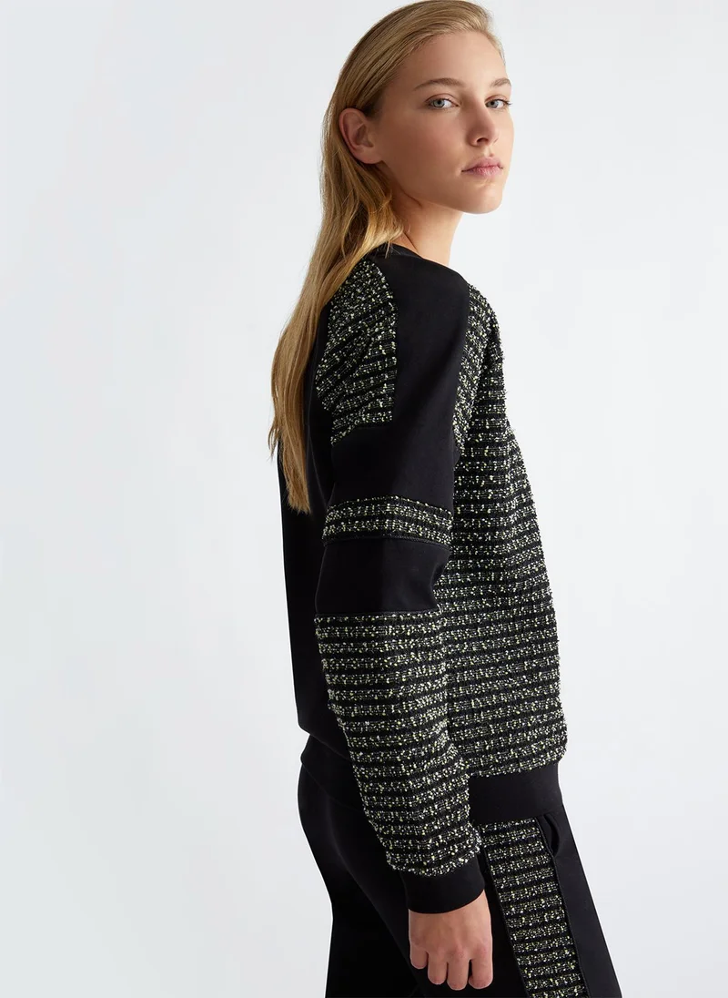 Liu Jo LurexÂ® bouclÃ© sweatshirt