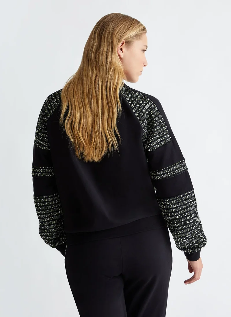 Liu Jo LurexÂ® bouclÃ© sweatshirt