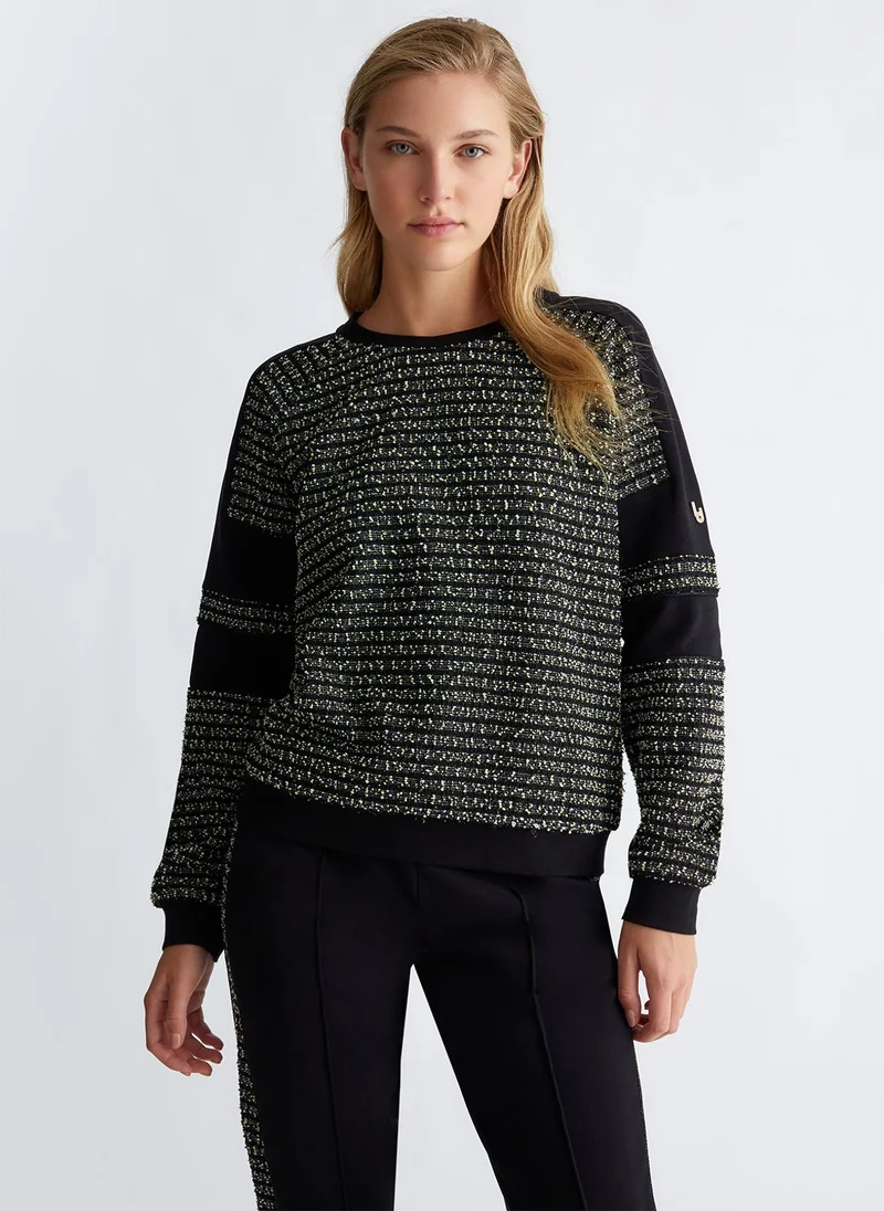 Liu Jo LurexÂ® bouclÃ© sweatshirt