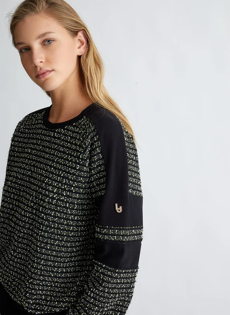 Liu Jo LurexÂ® bouclÃ© sweatshirt