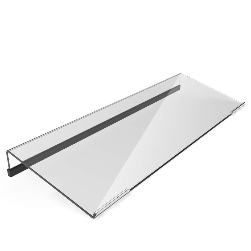 KOTEMON Acrylic Tilted Computer Keyboard Stand for Ergonomic Typing, Keyboard Tray Holder with Silicone Non-Slip Case, Clear - Image 1
