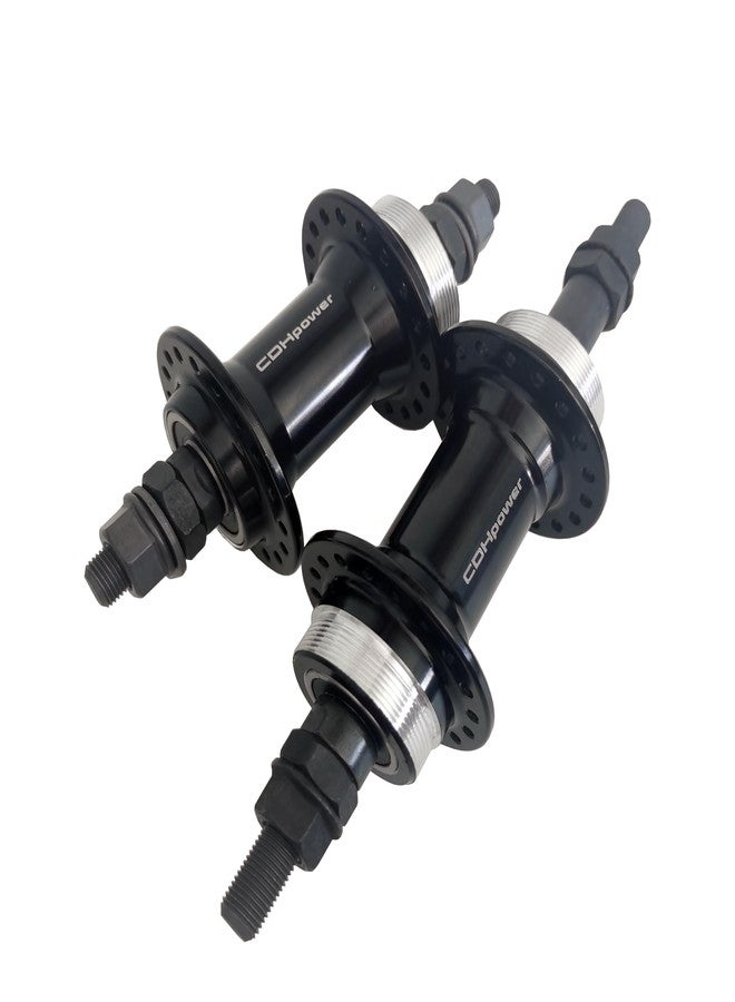 DONSP1986 Bicycle Wheel Part Bicycle Front & Rear Hub Set 36 Hole, 100x135mm Width, Alloy Alum Bike Hub (Black) - Image 1
