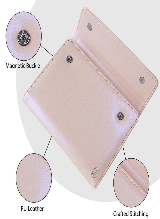 WALNEW Passport Holder for Travel, RFID Blocking Passport Book Wallet Cover Case, PU Leather Travel Essentials Accessories Document Holder, Pink - Image 2