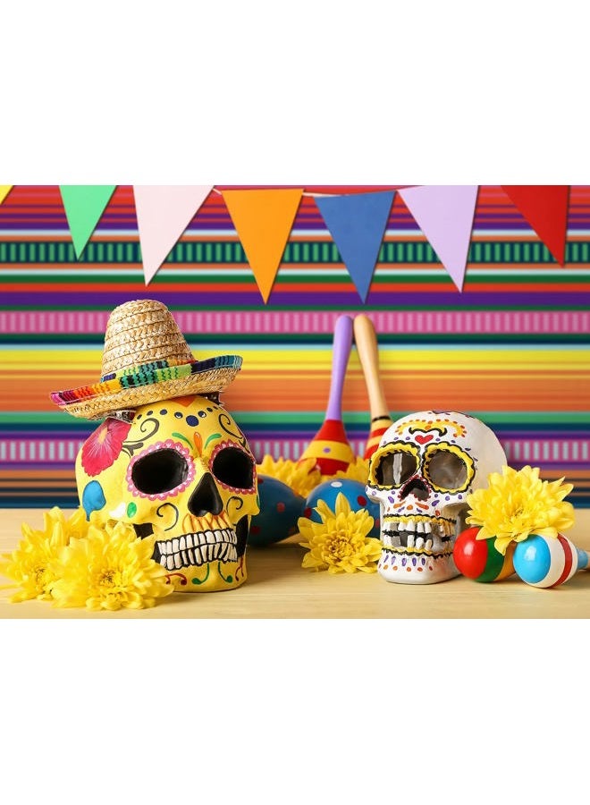 Allenjoy PE Fiesta Backdrop Mexican Color Stripes Banner Cinco de Mayo Party Background - Image 5