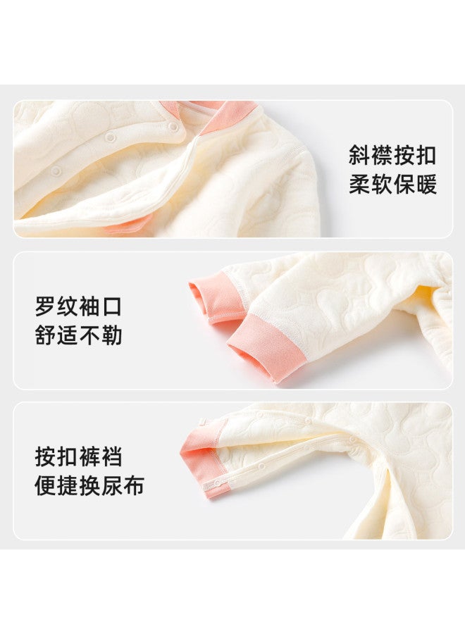 YISHUANGER Autumn And Winter Baby Boy Thermal Underwear Cotton-padded Newborn Children's Homewear Pajamas Warm Set Infant High-waist Belly Protection Pants - Image 5