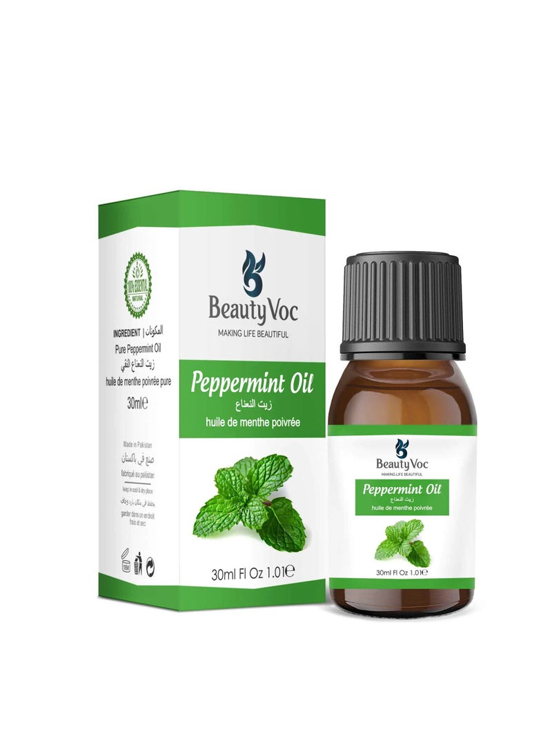 BEAUTY VOC Pure Peppermint Oil Extracted from Peppermint Leaves with Menthol and Antioxidants a Natural Boost for Skin, Hair and Senses, 30ml  - Image 2