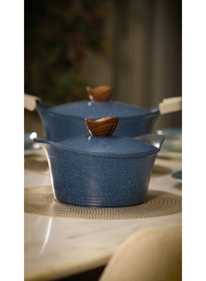 Glory Granite Pot Premium Size 18 cm Blue - Image 2