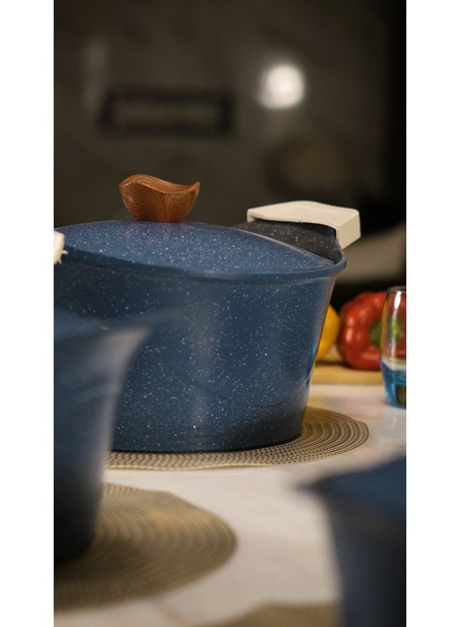 Glory Granite Pot Premium Size 18 cm Blue - Image 3