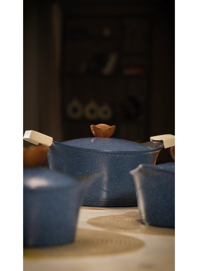 Glory Granite Pot Premium Size 18 cm Blue - Image 4