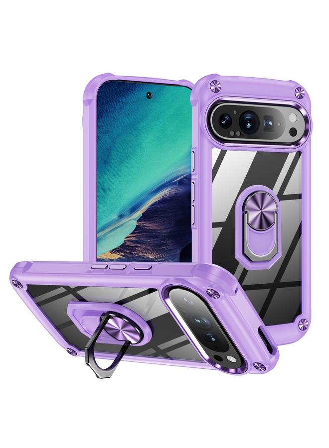 S-TOP Case For Google Pixel 9 / 9 Pro TPU + PC Lens Protection Phone Case with Ring Holder - Image 1