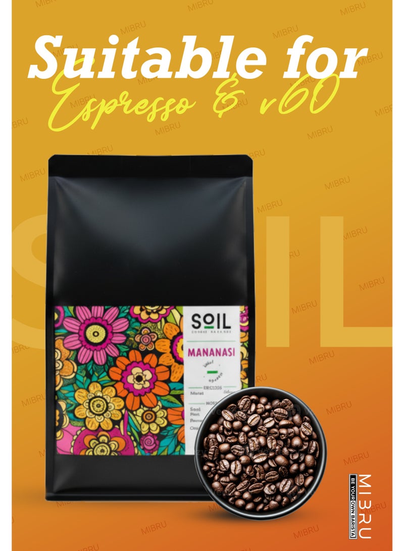 SOIL Coffee bean Uganda Mananasi Dried for Espresso And Filter Corps 250G Unground roasted coffee beans for specialty coffee - Whole Beans - Image 3