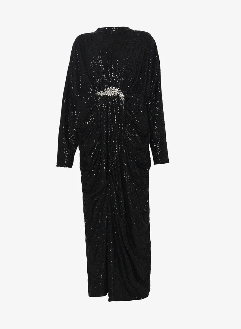 Khizana Plus size Shimmer Draped Dress